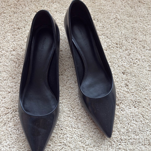 Charles & Keith Kitten Heel Pumps – Black, Size 38 - Picture 2 of 5